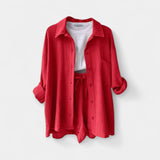 Dvo-barvni Poletni Set Top in Šort