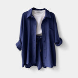 Dvo-barvni Poletni Set Top in Šort