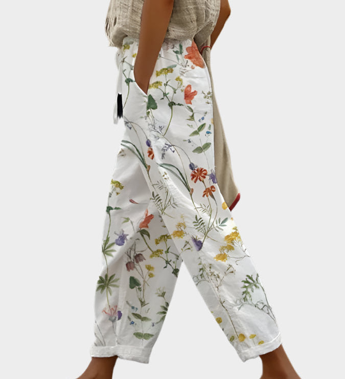 Sproščene Hlače z Motivom