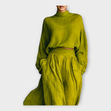 Pleteni set z zračnim šarmom