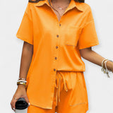 Udobna komplet s srajco in kratkimi hlačami