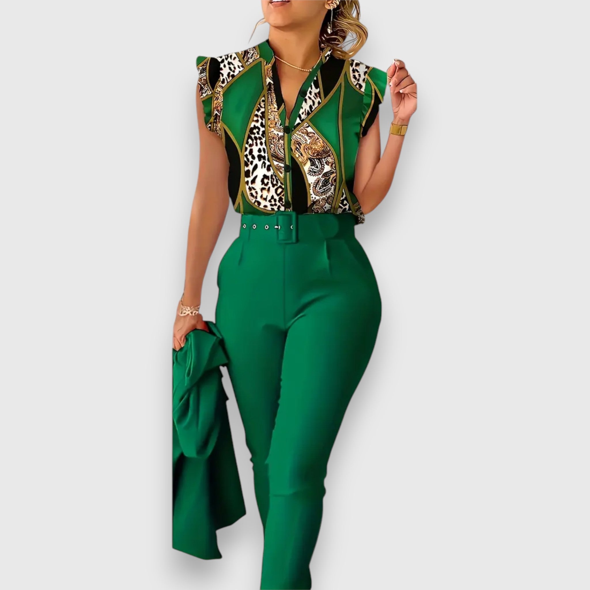 Set dveh kosov z modernim leopardjim vzorcem