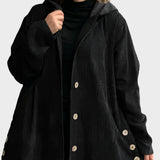 Krista - Udobna žametna jakna s kapuco