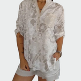 Bluza z cvetličnim vzorcem