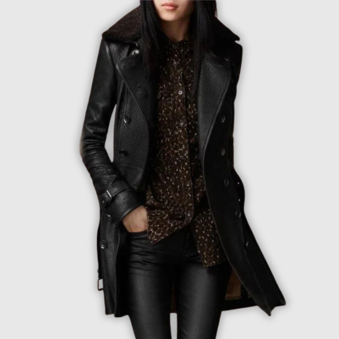 Elina – Podložena usnjena jakna za udobje in stil