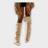 Visoke Čevlje z Elegantom Oblikovanjem