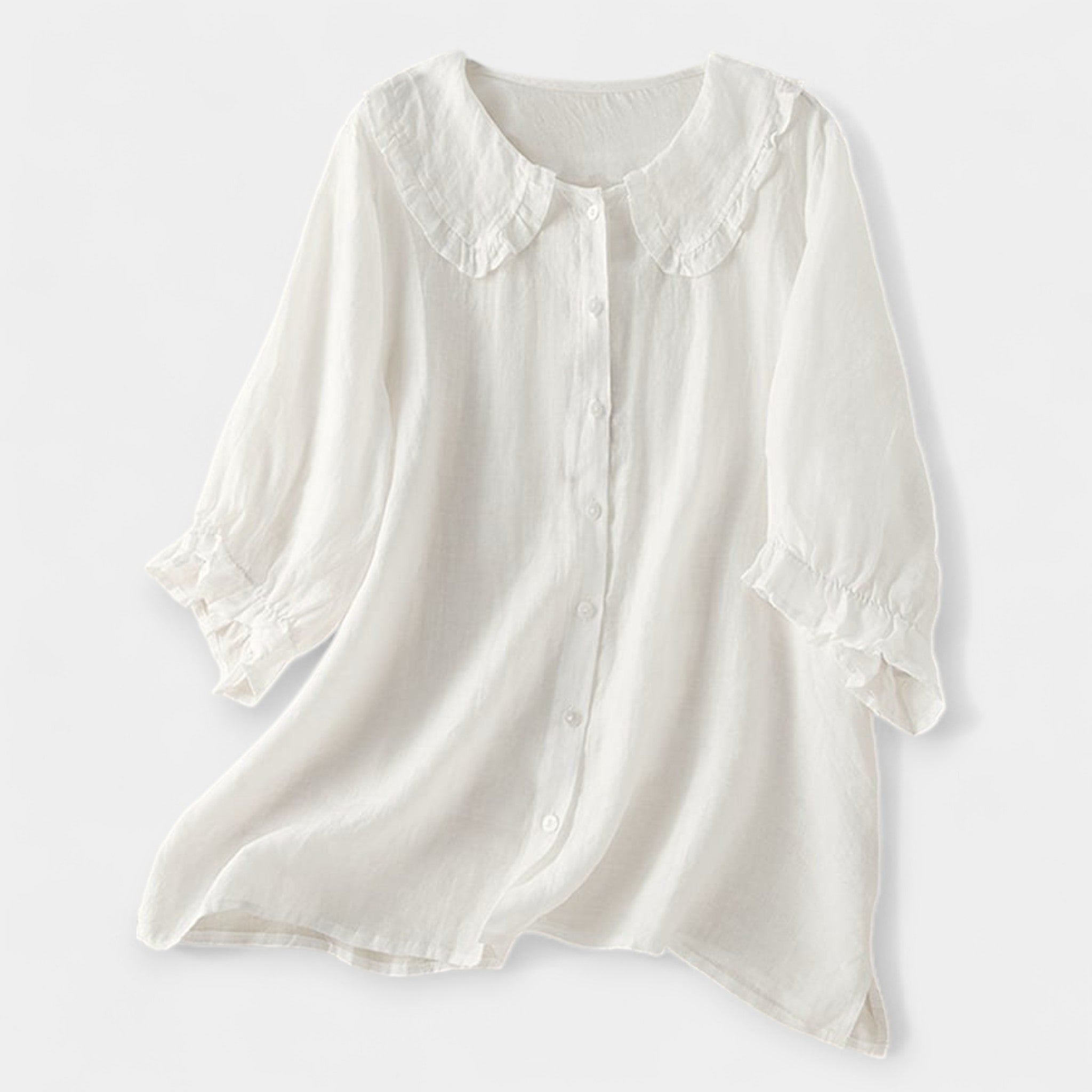 Praznična srajca z črtami in okrasnim ovratnikom