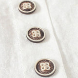 Kratek Rokav Bluza z Gumbi