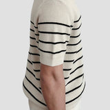 Casual Kratka Rokava Pletena Visoko Raztegljiva Polo Majica