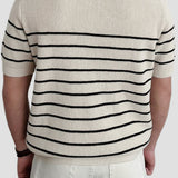 Casual Kratka Rokava Pletena Visoko Raztegljiva Polo Majica