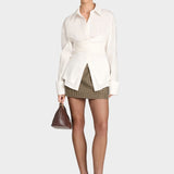 Šivana Srajca z Zavezo in Eleganco