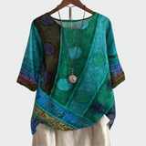 Mehka majica z umetniškim vzorcem