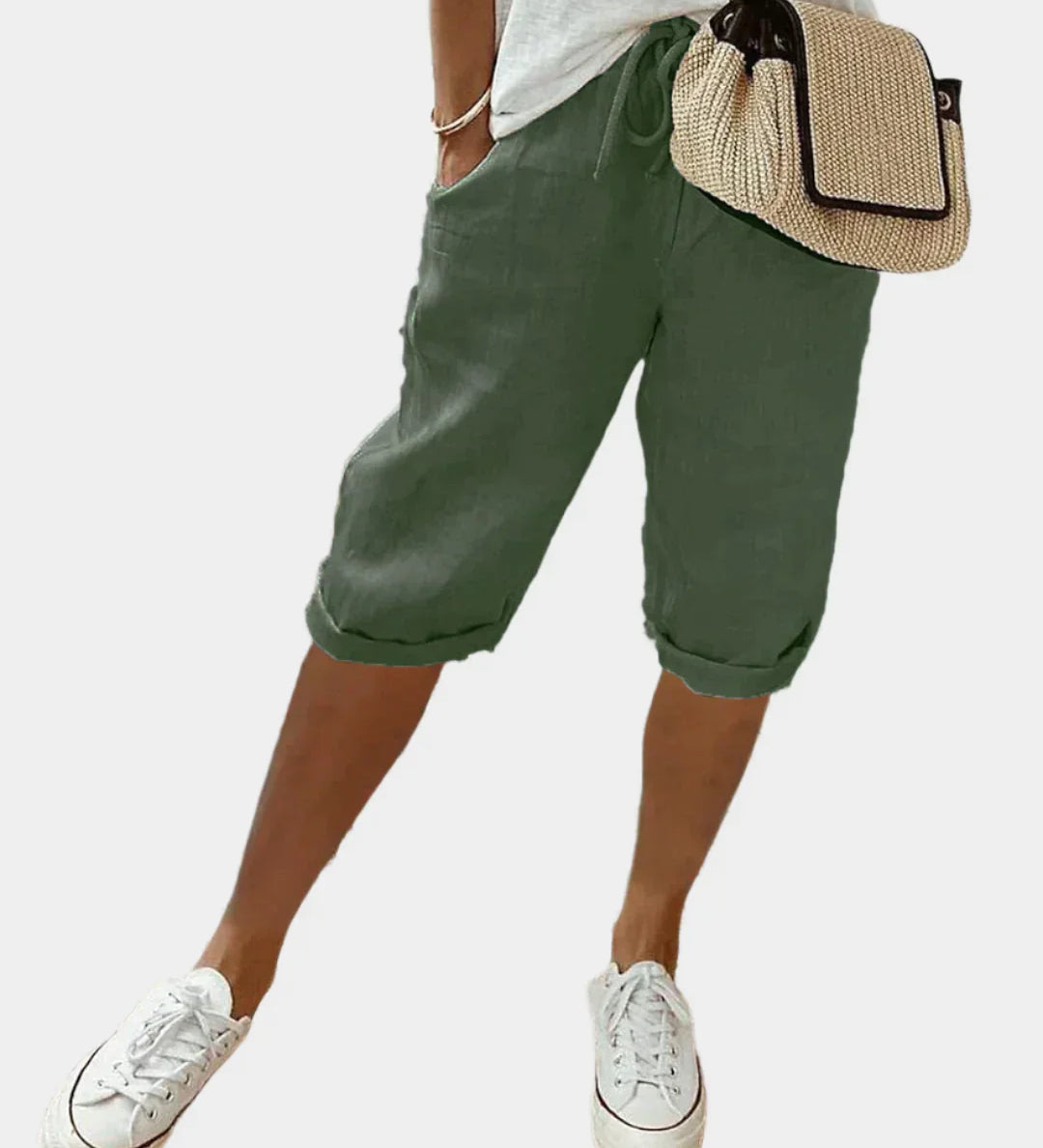 Elegantne Ženske Lene Hlače