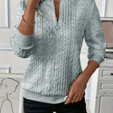 Amalie - Pulover z zadrgo iz pletene preje