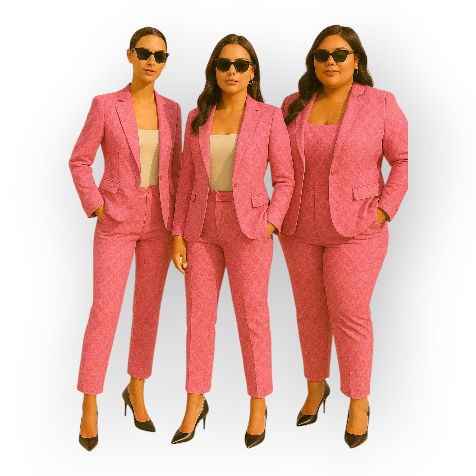 Elegantna jakna in hlače s minimalno estetiko