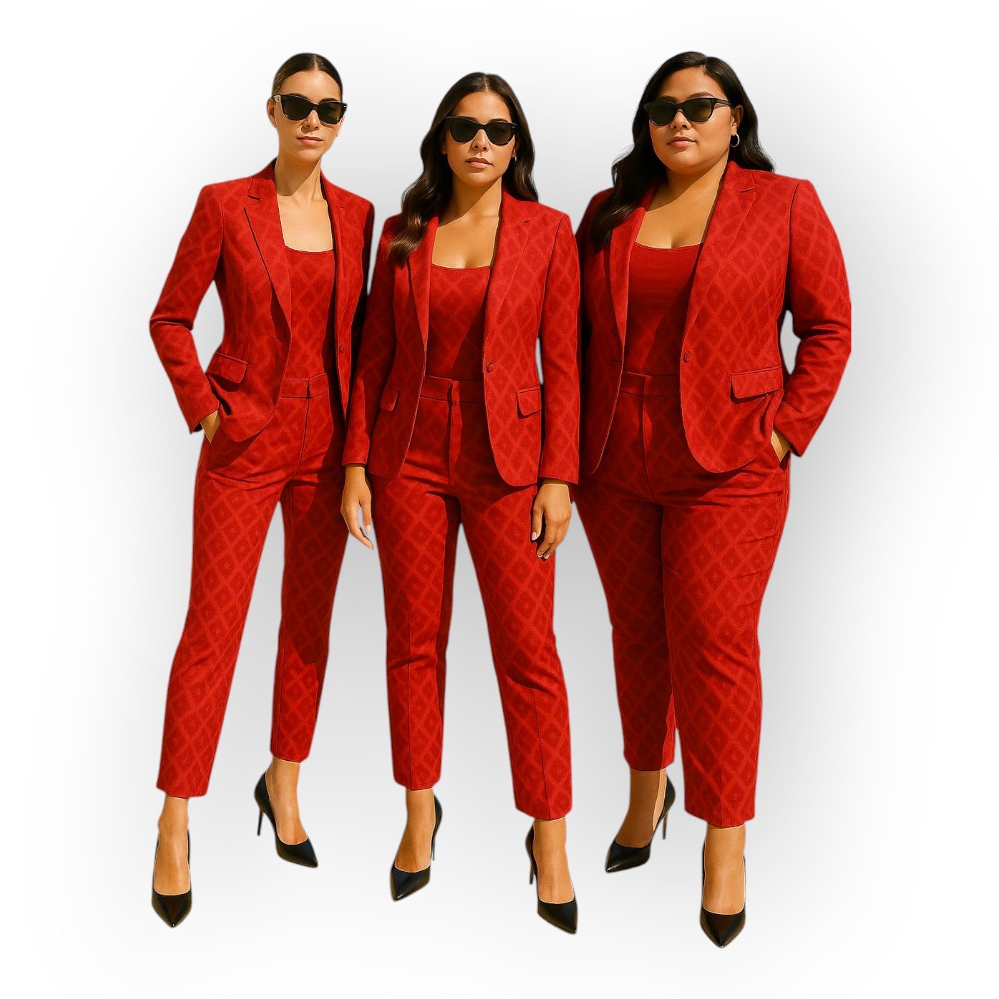 Elegantna jakna in hlače s minimalno estetiko