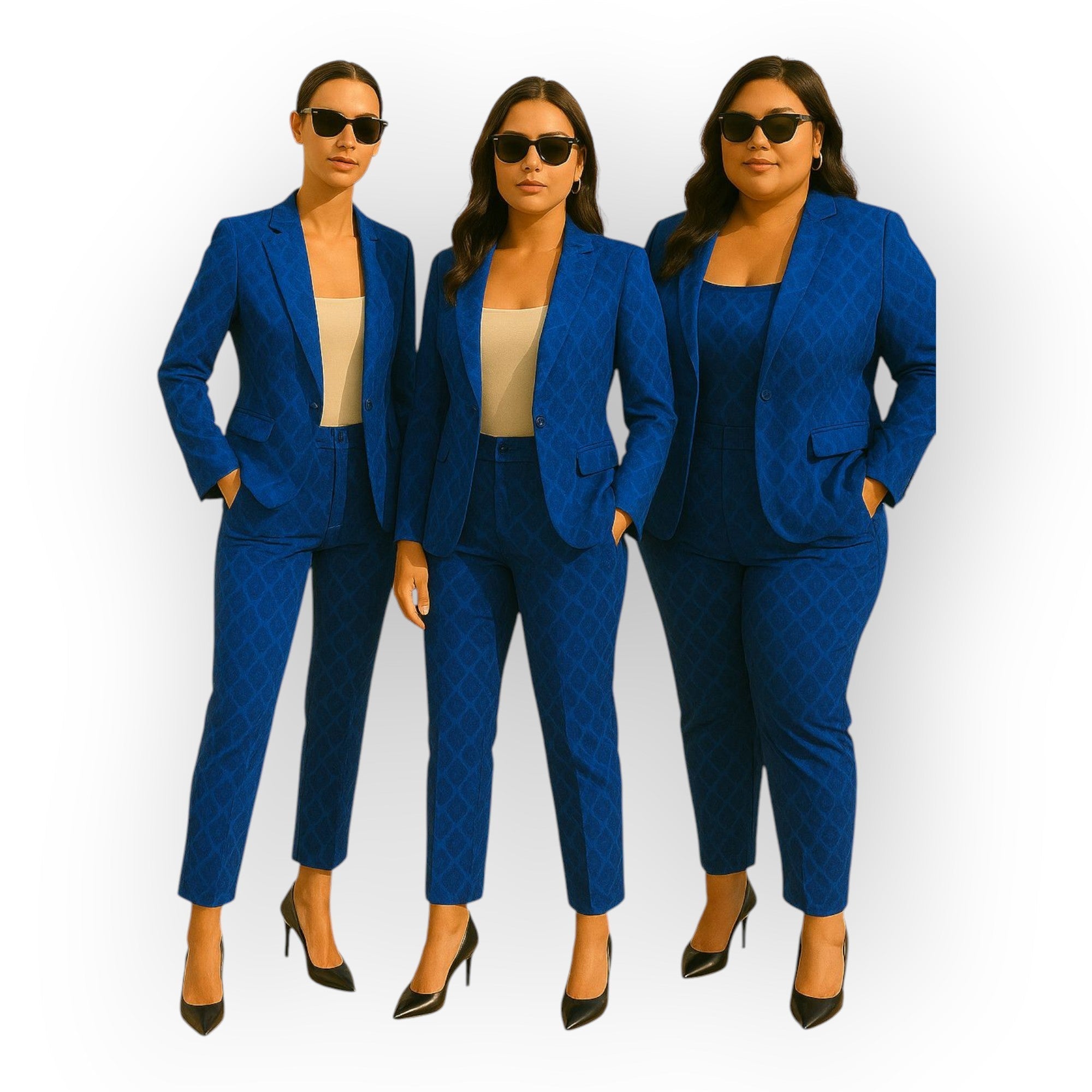 Elegantna jakna in hlače s minimalno estetiko