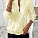 Amalie - Pulover z zadrgo iz pletene preje