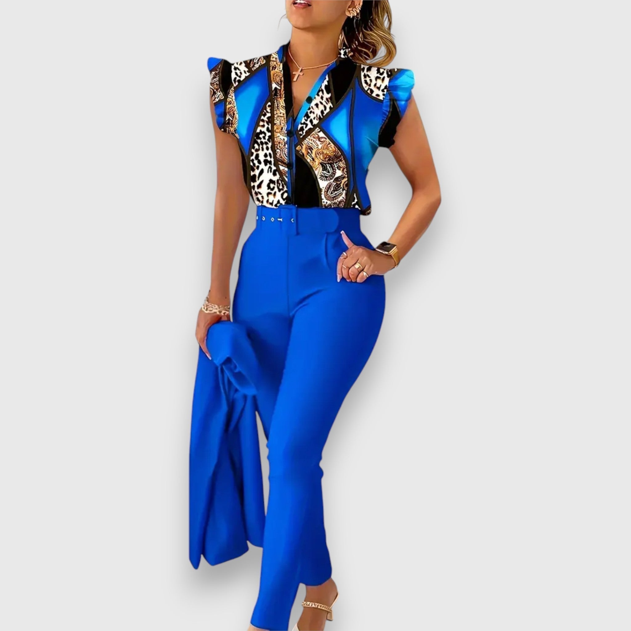 Set dveh kosov z modernim leopardjim vzorcem