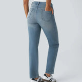 Elastične in Udobne Hlače z Visokim Pasom