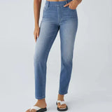 Elastične in Udobne Hlače z Visokim Pasom