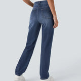 Elastične in Udobne Hlače z Visokim Pasom