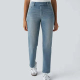 Elastične in Udobne Hlače z Visokim Pasom