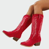 Stylish embroidered western boots