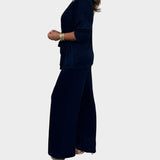 Ženski Mehki Set 2 Delov z Dolgimi Rokavi in Udobno Silhueto