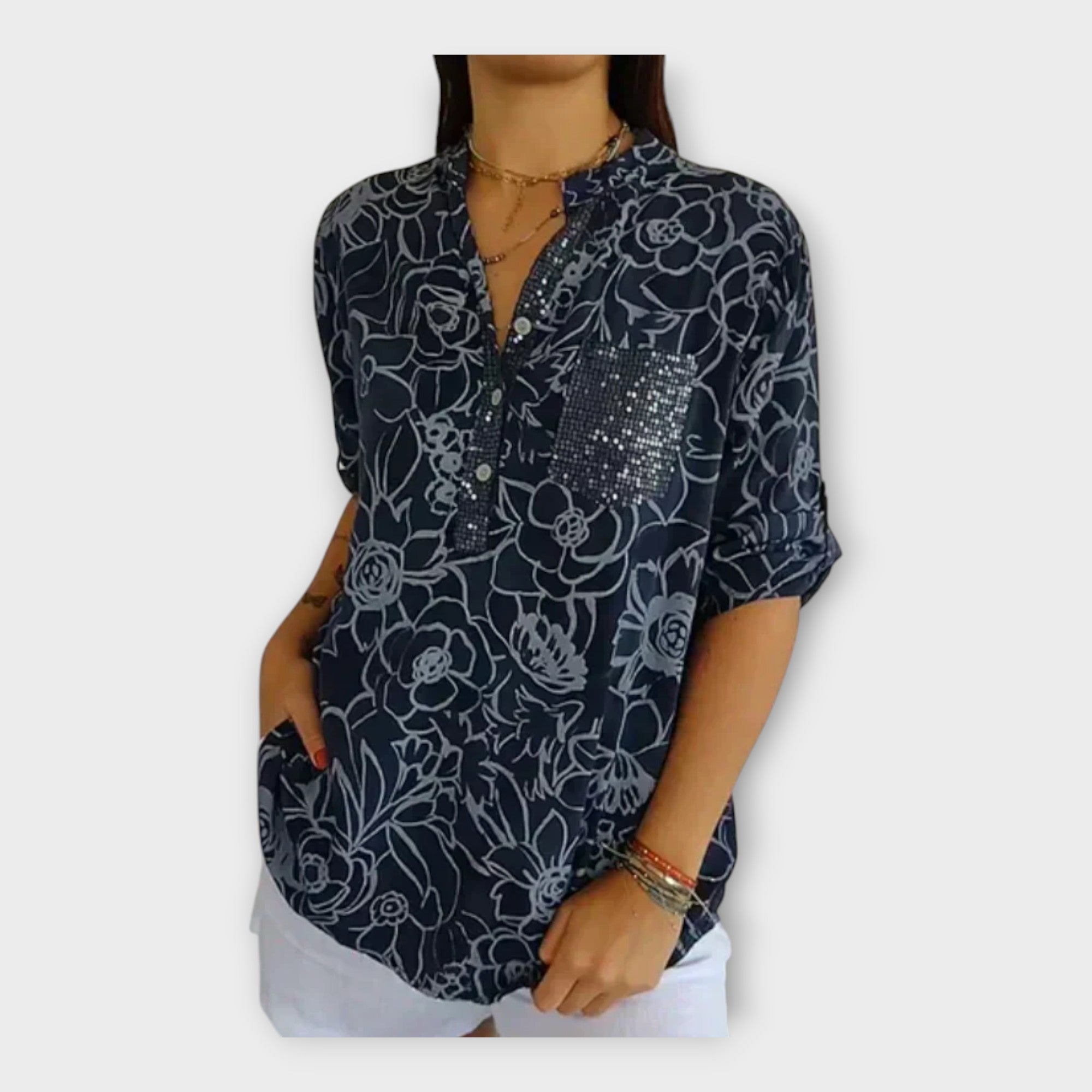 Elegantna Bluzica z Motivom